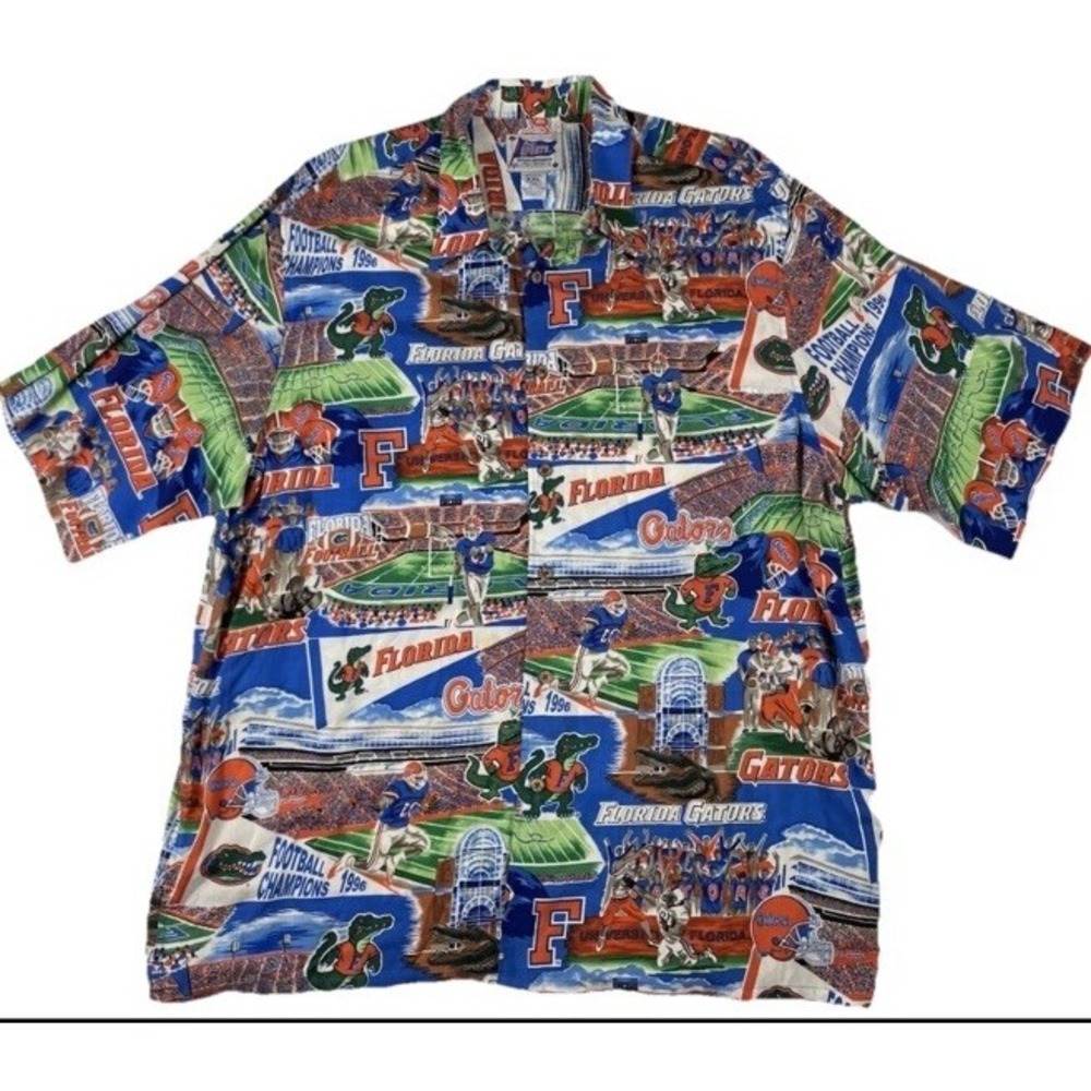 Vintage 1996 Florida Gators Football‎ Champions Reyn Spooner Hawaiian Shirt XXL
